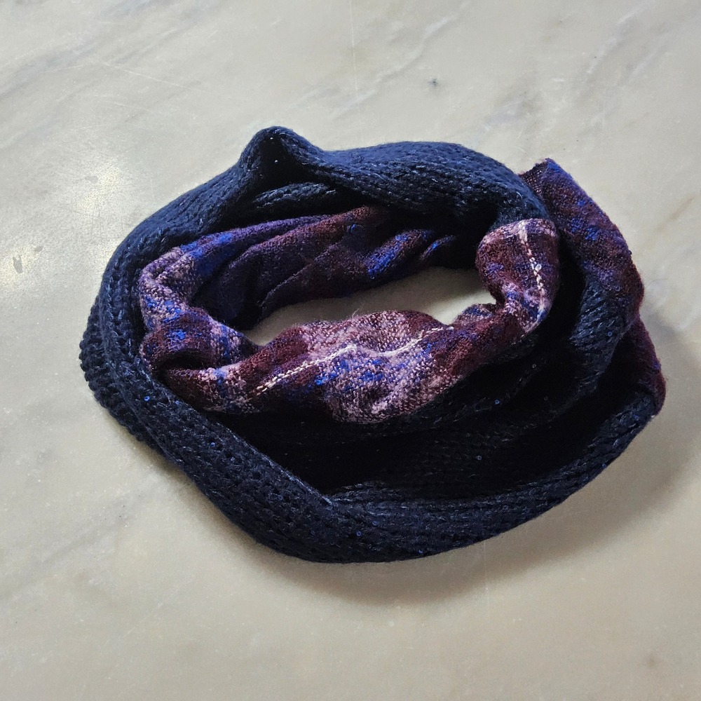 Renee's NYC‎ Accessories Blue Purple Knit Infinity Scarf Acrylic Blend